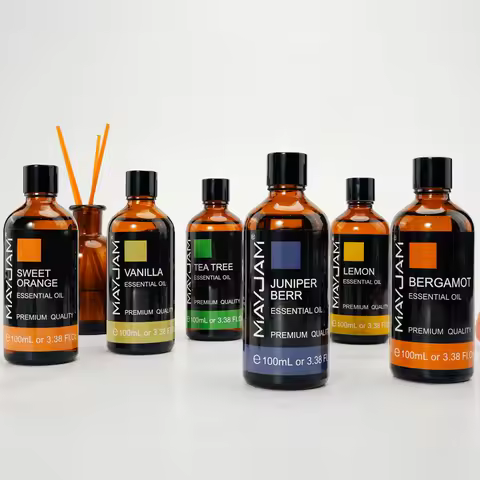 100ML 500ML Plant Essential Oils Aromatherapy Cedar Bergamot Lavender Oregano Fragrance for Humidifi