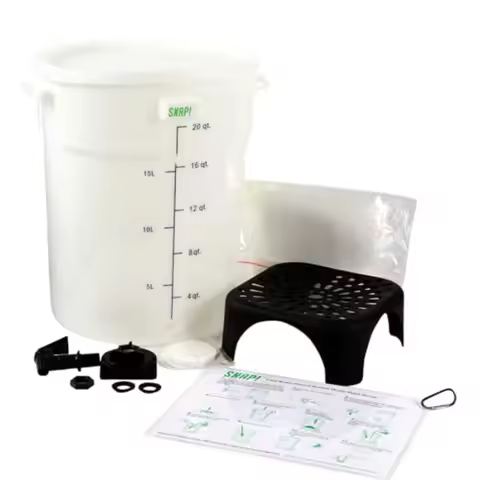 Cold Brew Round Bucket- 5 gallon Commercial Cold Brew System,Cold Brew Coffee Set-Whtie