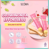 SCORA Sheer Glow Tone Up Cream 30g Bright Cream for Brightening Skin natural XX375