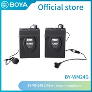 BOYA BY-WM24G Wireless Lavalier Camera Camcorder Microphone System Recording Real-time Monitor