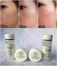 Paket Cream Crystal HN Emboss Pot Kristal Mutiara Krim Wajah Pencerah Flek Hitam Bekas Jerawat Origi