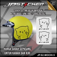 JP STICKER HELM BOGO - Stiker Helm Bogo Mochi Cutting Sticker Aksesoris Helm Wanita Bogo Retro Jp 05