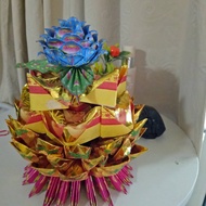 💮 纯手工折金纸 💮 财库莲花 Joss Paper Lotus Origami