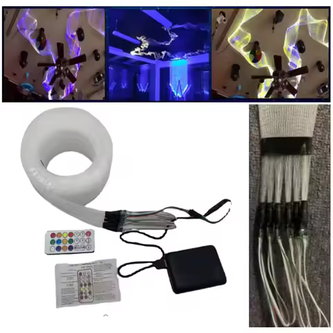 5M RGB LED Flexible Ribbon 5V-12V Mesh Lights Brighter Colorful Fita USB Optical fiber braided lumin