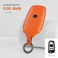 Sheepskin Car Key Case Bag For BMW 1 5 6 7 Series G20 G30 G11 G01 G02 F15 F16 F48 X1 X4 X5 X6 X7 Key