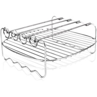 Air Fryer Double Layer Rack, Air Fryer Accessories Multi-purpose Rack Fits Most 3.7QT or Above（7in,4