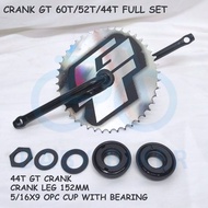CRANK GT 60T/52T/44T FULL SET BICYCLE OPC CRANK BMX LAJAK CRANK SET