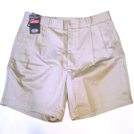 Roundtree men's cream brown khaki shorts with elastic waist (H11037)