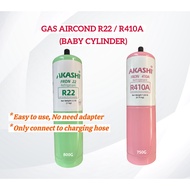 Gas R22 / R410A Aircond ICELOONG / AKASHI Baby Cylinder (800G/750G) - Gas Aircond Kecil