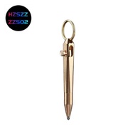 Brass Quick Release Writing Pen Keychain Business Signature Pen Student Office Stationery Brass