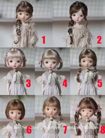 （TinaDoll Store）2025 Various style Wigs for Landoudou Landazz 16cm head circumstance W43