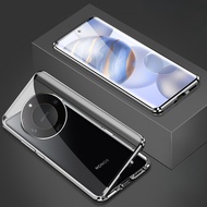 For HONOR X9c Smart X9c X9C Smart HonorX9c Smart 5G 2025 Double Sided Glass Flip Phone Case Metal Bu