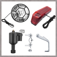 (VCBZ) Bike Light Bicycle Motorized Bike Friction Generator Dynamo Headlight Tail Light Kit 6V 3W Bi