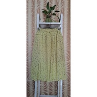Yellow floral skirt GU