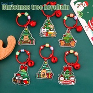 Cool3C 1/6Pcs 2D Christmas Keychain Cute DIY Bag Decoration Accessories High-value Christmas Tree Ke