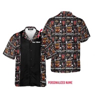 Red Bowling V2 Custom Name HAWAIIan CASUAL Shirt HAWAIIan CASUAL Shirt, Size XS-6XL, Style Code44