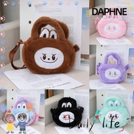 ♞,♘DAPHNE Labubu Plush Bag, Cartoon Colourful Shoulder Bag, Large Capacity Portable Crossbody Bag