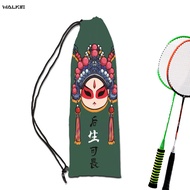 WALKIE Chinese Peking Opera Facial Makeup Portable Badminton Racket Bag Tennis Racket Protection Drawstring Bags Fashion Velvet Storage Bag Case Outdoor Sport Accessories