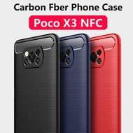 Xiaomi Poco Phone X3 Pro NFC pocophone X3NFC Phone Case Shockproof TPU Carbon Fiber Bumper Protectio