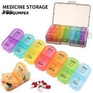 GILDAI Pill Box Large Capacity 7 Days AM PM Portable Medicine Dispenser