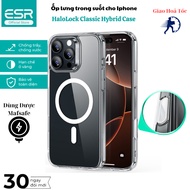 ESR Classic Hybrid Case HaloLock thin and light phone Case for iPhone 14/15/16 series is transparent
