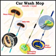 Car Wash Mop DIY Car Wash Microfiber Mop Microfibre Mop Nano Fiber Milk SIlk Mop Extendable Mop Cuci