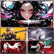 WARRIOR AI GIRL Mouse Pad, Large Size 80x30cm / 90x40cm / 120x60cm Anti-Slip, Durable