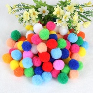 Mini Fluffy Soft Ball Colored High Elastic Ball DIY Polyester Plush Ball Fuzzy wire Accessories