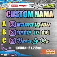 Hologram ig sticker.. custom product ig name for request name