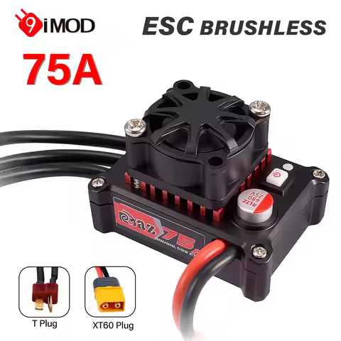 9IMOD 75A Brushless ESC 2-3S 6V/2A For 540/3650/3660/3674 Motor For 1/8 1/10 RC Car arrma Traxxas Hs