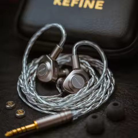 Kefine X ANGELEARS Delci AE 10mm DLC+PU Diaphragm Dynamic Driver IEMs Hi-Fi I n-ear Earphone with Tw