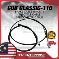 WMOTO CUB CLASSIC-110 BRAKE CABLE-FRONT / SPEEDOMETER / THROTTLE CABLE MINYAK KABEL TALI MINYAK  CUB