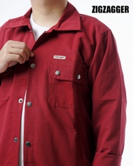 ZIGZAGGER Jaket Semi Parka Pria Jaket Kanvas Pria Kemeja Semi Parka Jaket Kemeja Cowok Kemeja Lengan