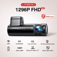 Lingdu D08 dash cam 1296P WIFI+APP, 170-degree viewing angle, full HD front camera,Loop Record