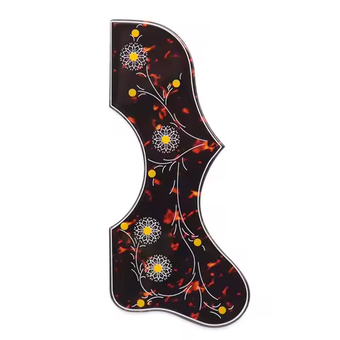 Acoustic Guitar Thickened Pickguard 2mm Self-Adhesive for J200 SJ200 Style Replacement Brown