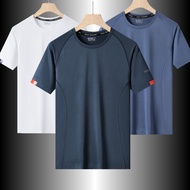 Ice Silk Fashion Solid Tshirt Casual Breathale Tshirt Plus Size M-8XL