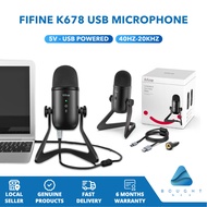 Fifine K678 USB Microphone - Cardioid Condenser, Mute Button, Gain Knob for Recording