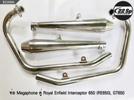 ท่อ Megaphone คู่ สำหรับ Royal Enfield Interceptor 650 (RE650), GT650