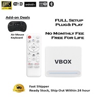 VBOX TV Box 8K Resolution 5Gwifi BT5.4