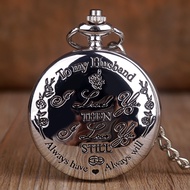 Best Gift To My Husband Quartz Pocket Watches Vintage FOB Chain Pocket Watch Best Gifts for Lover Husband Fob watch with chain