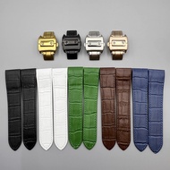 Santos Watch Accessories Belt Rubber Head Grain Genuine Leather with Bandwidth 21mm with Our Shop N 
