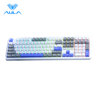 AULA F108/ F108PRO คีย์บอร์ดแบบกลไกที่กำหนดเอง100% รูปแบบคีย์เต็มรูปแบบคีย์บอร์ดเล่นเกมร้อนเปลี่ยนไฟ