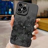 Ốp bảo vệ vỏ điện thoại chống'sốc nặng được đục lỗ hoa màu đen đầy màu'sắc Tương thích với IPhone 15