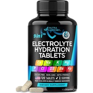 Electrolyte Tablets-Contains Sodium, Potassium, Chlorine, Vitamin D3 and B6, Seaweed Powder-Salt Tab