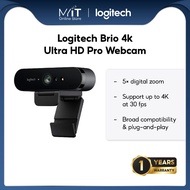 Logitech Brio 4k Ultra HD Pro Webcam, 1080p/60fps Hyper-Fast Streaming, Wide Adjustable Field of Vie