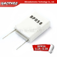 10pcs BPR56 5W 0.1 0.15 0.22 0.25 0.33 0.5 ohm Non-inductive Ceramic Cement Resistor 0.1R 0.15R 0.22