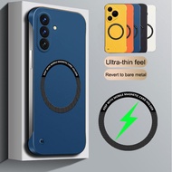 A56 Frameless Magnetic Slim Case Samsung Galaxy A56 A 56 Shockproof Wireless Charging Hard PC Matte 