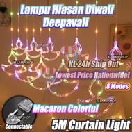 ✨Lampu Hiasan Diwali 5m Leather Thread Fairy light Curtain Led light strip 138LED Deepavali Decorati