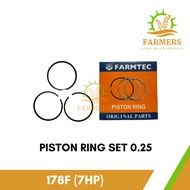 Piston Ring 0.25 Aircooled Diesel Engine 178F 7HP