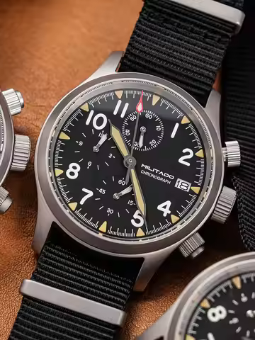 Militado Ml1868KF Watch VK67 Chronograph Quartz Watches Luminous AR Sapphire Crystal 100M Waterproof